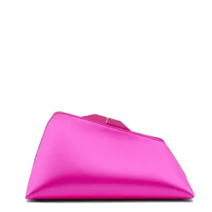 ''8.30PM'' Satin Oversized Clutch, Fushia