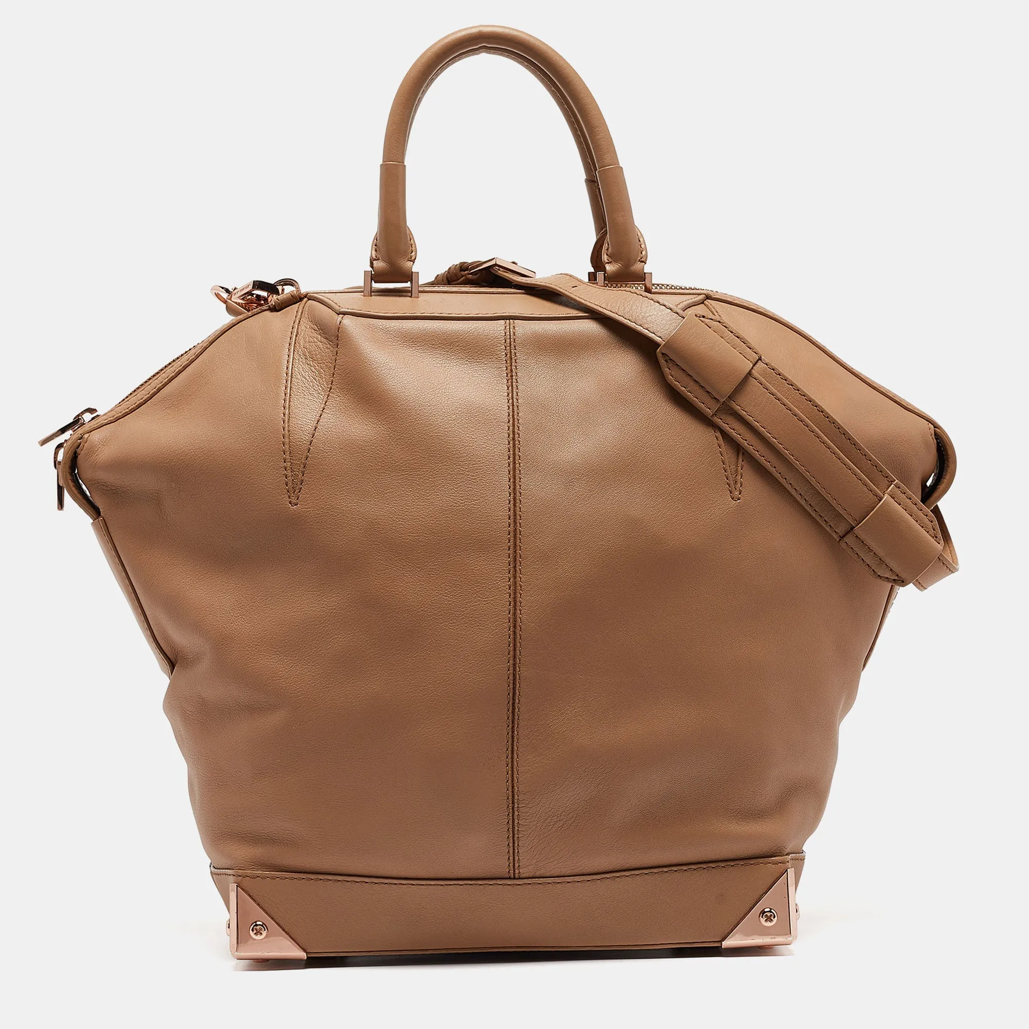 ALEXANDER WANG Beige Leather Emile Satchel