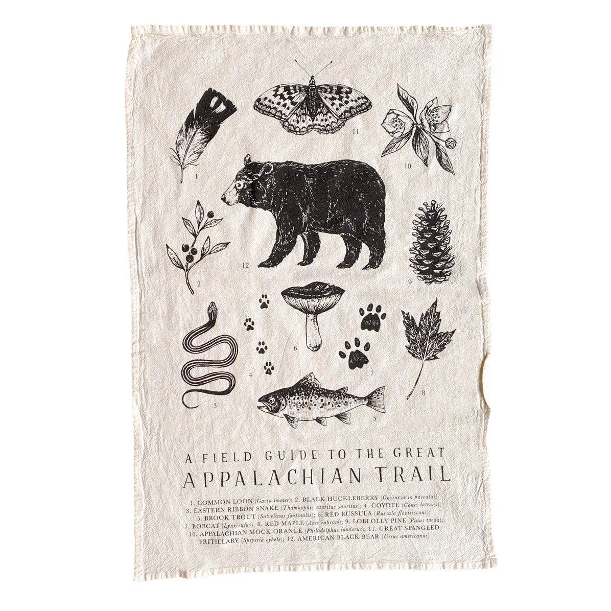 Appalachian Trail Field Guide Tea Towel