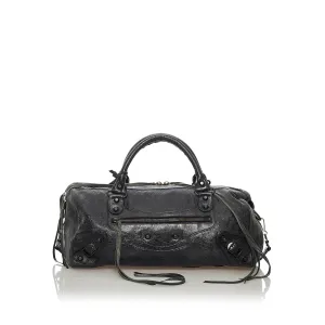 Balenciaga Motocross Classic Twiggy Leather Satchel (SHG-29211)