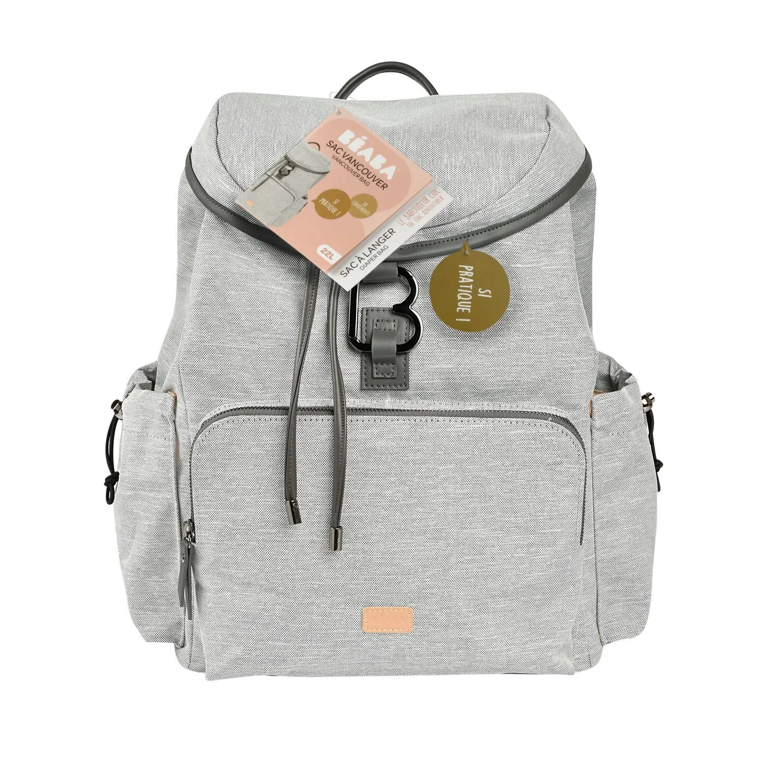 Beaba Vancouver Nappy Backpack - Heather Grey