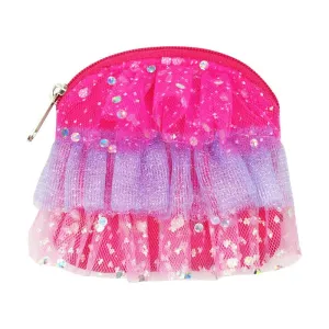 Bouquet Ballet Ruffle Coin Purse | Hot Pink