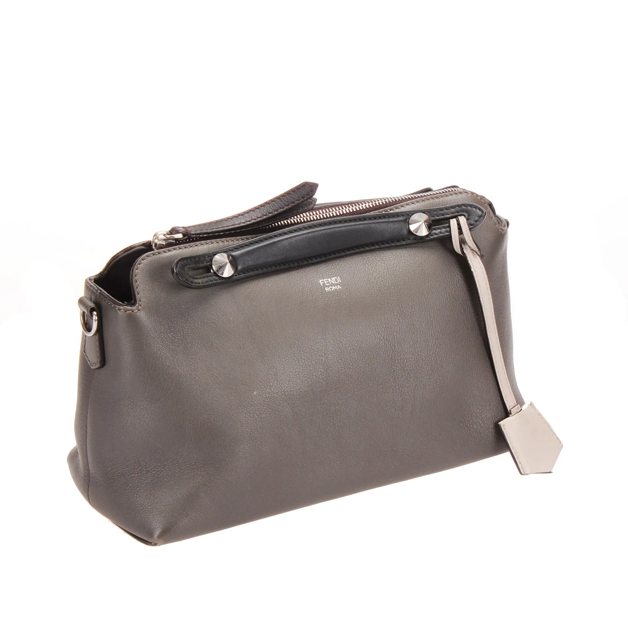 By The Way Leather Satchel Gray