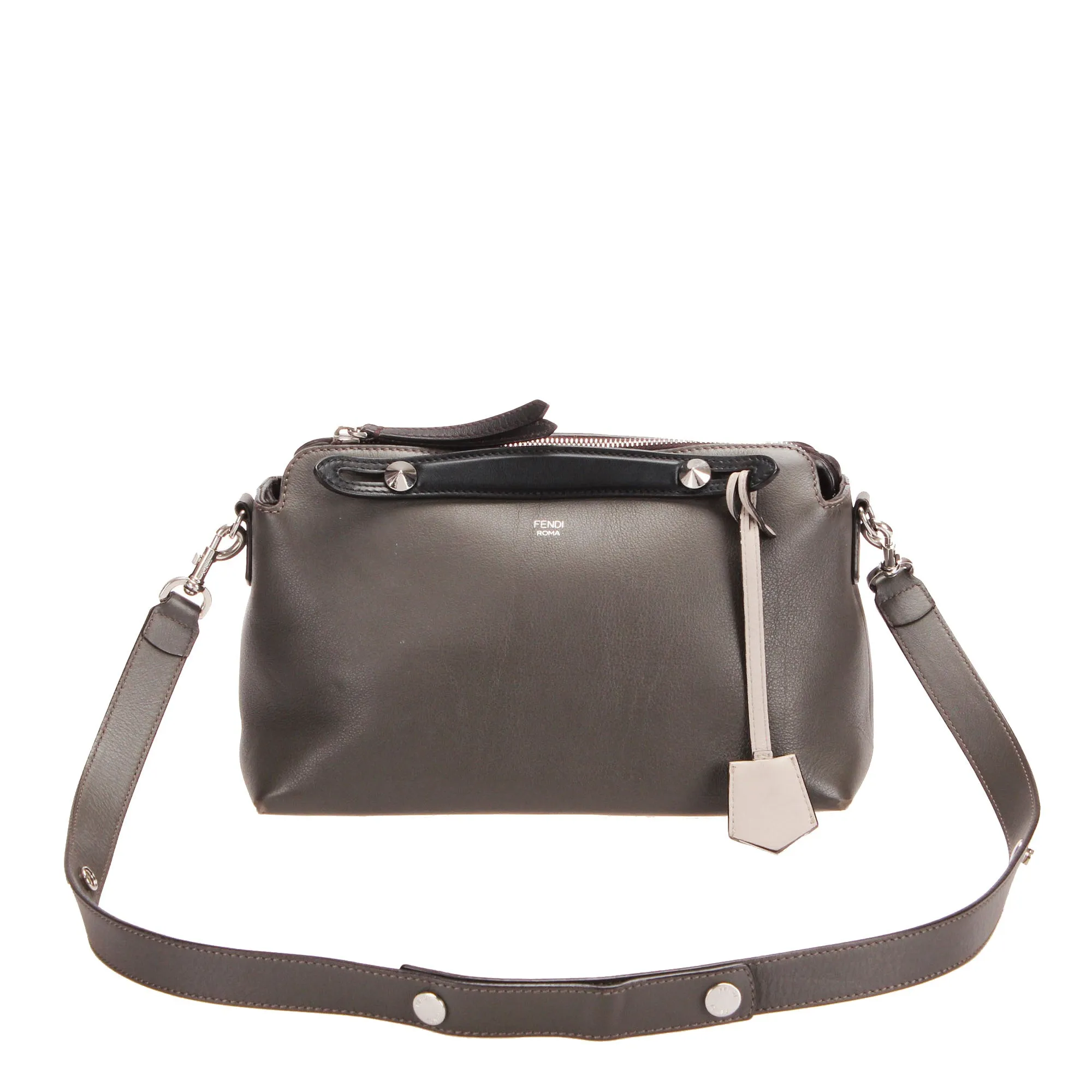 By The Way Leather Satchel Gray