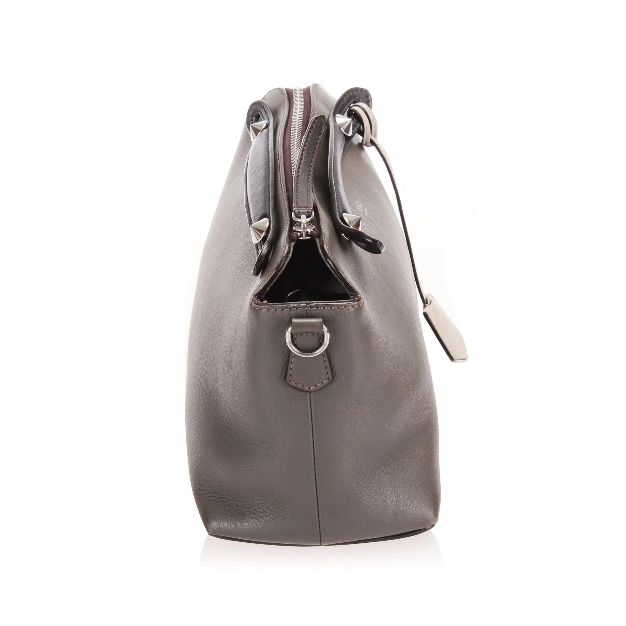 By The Way Leather Satchel Gray