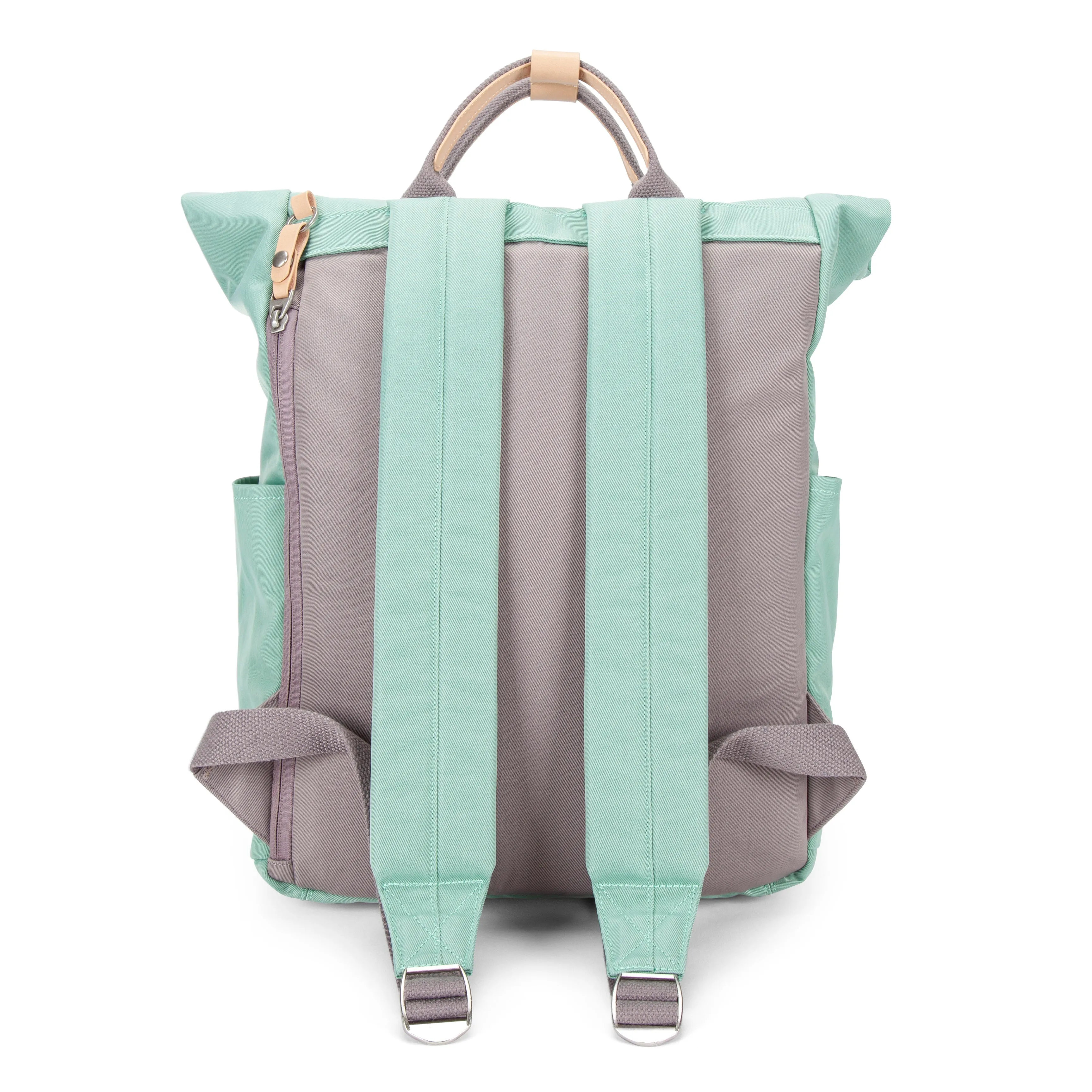 Canary Wharf Backpack - Pastel Green with Grey