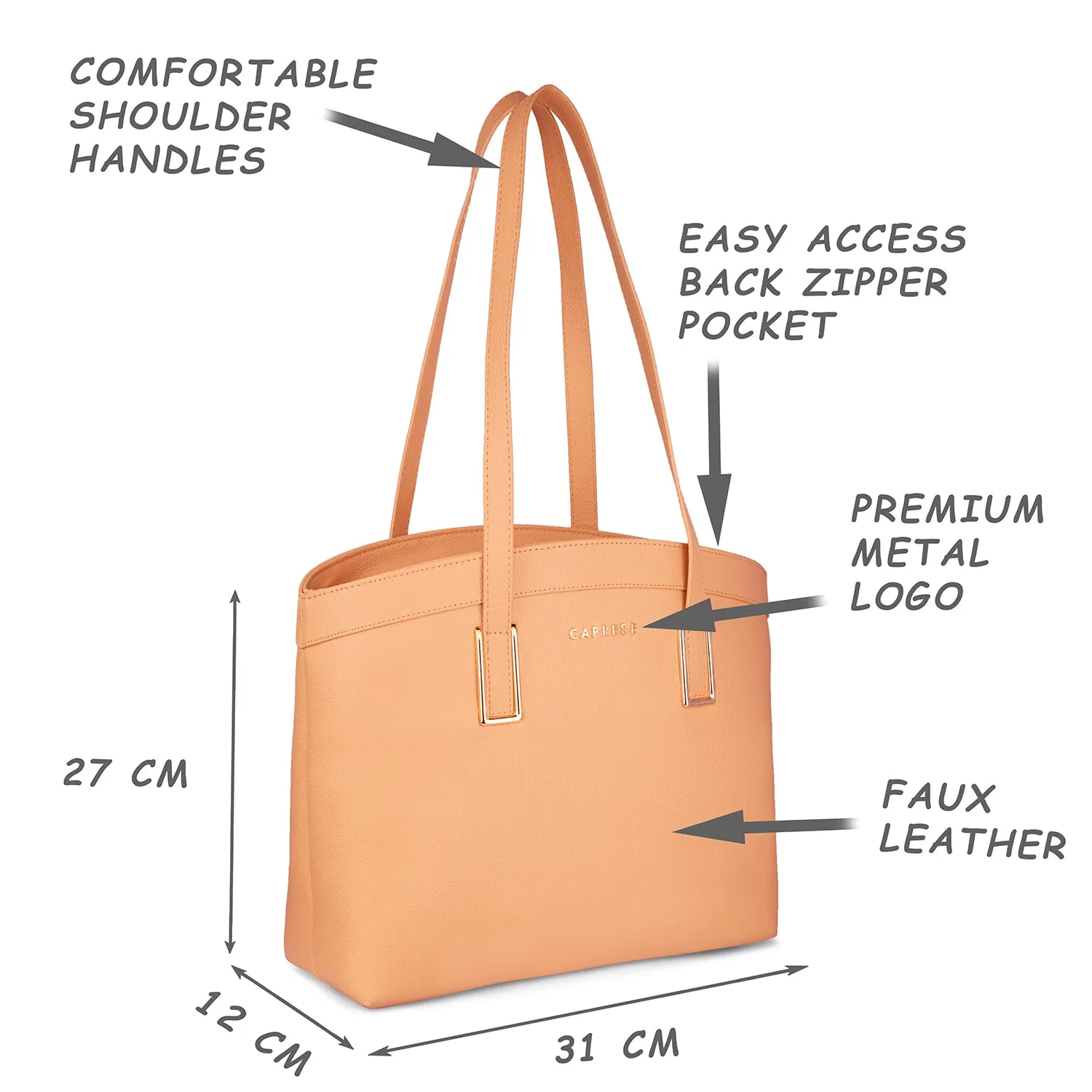 Caprese Cora Satchel Large Orange