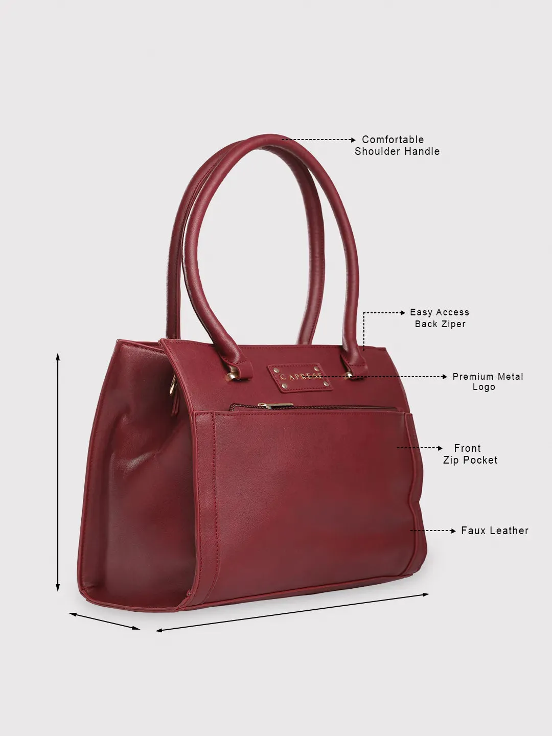 Caprese Dakota Satchel Medium Burgundy