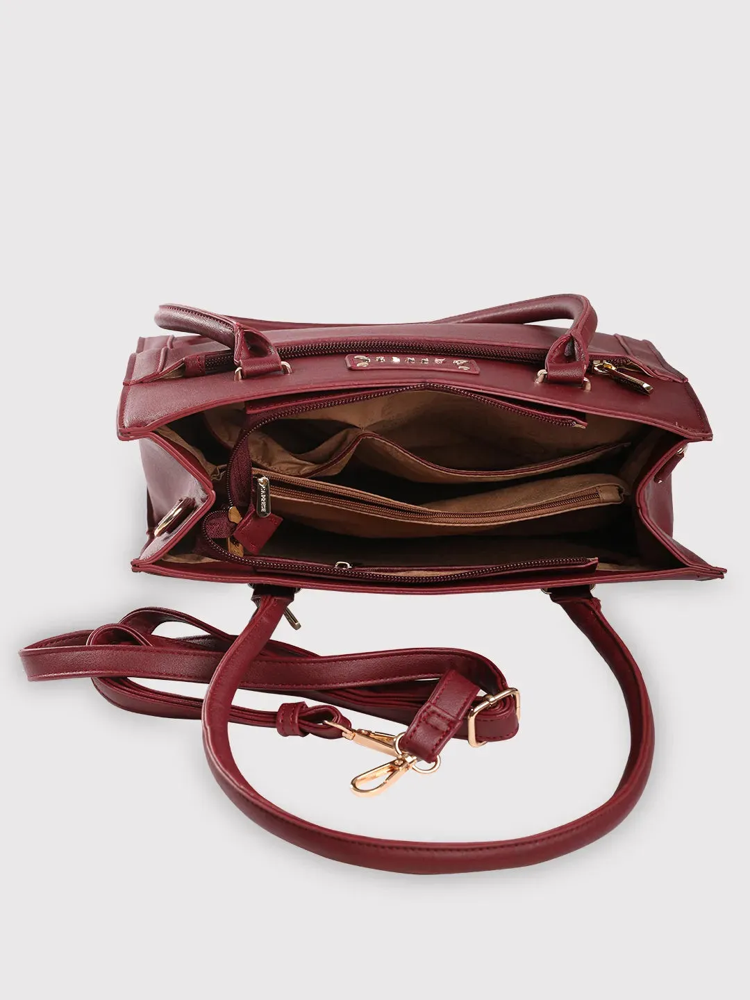 Caprese Dakota Satchel Medium Burgundy