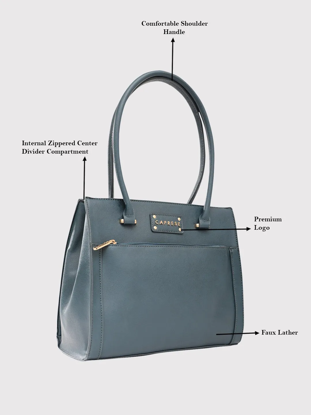 Caprese Dakota Satchel Medium Teal