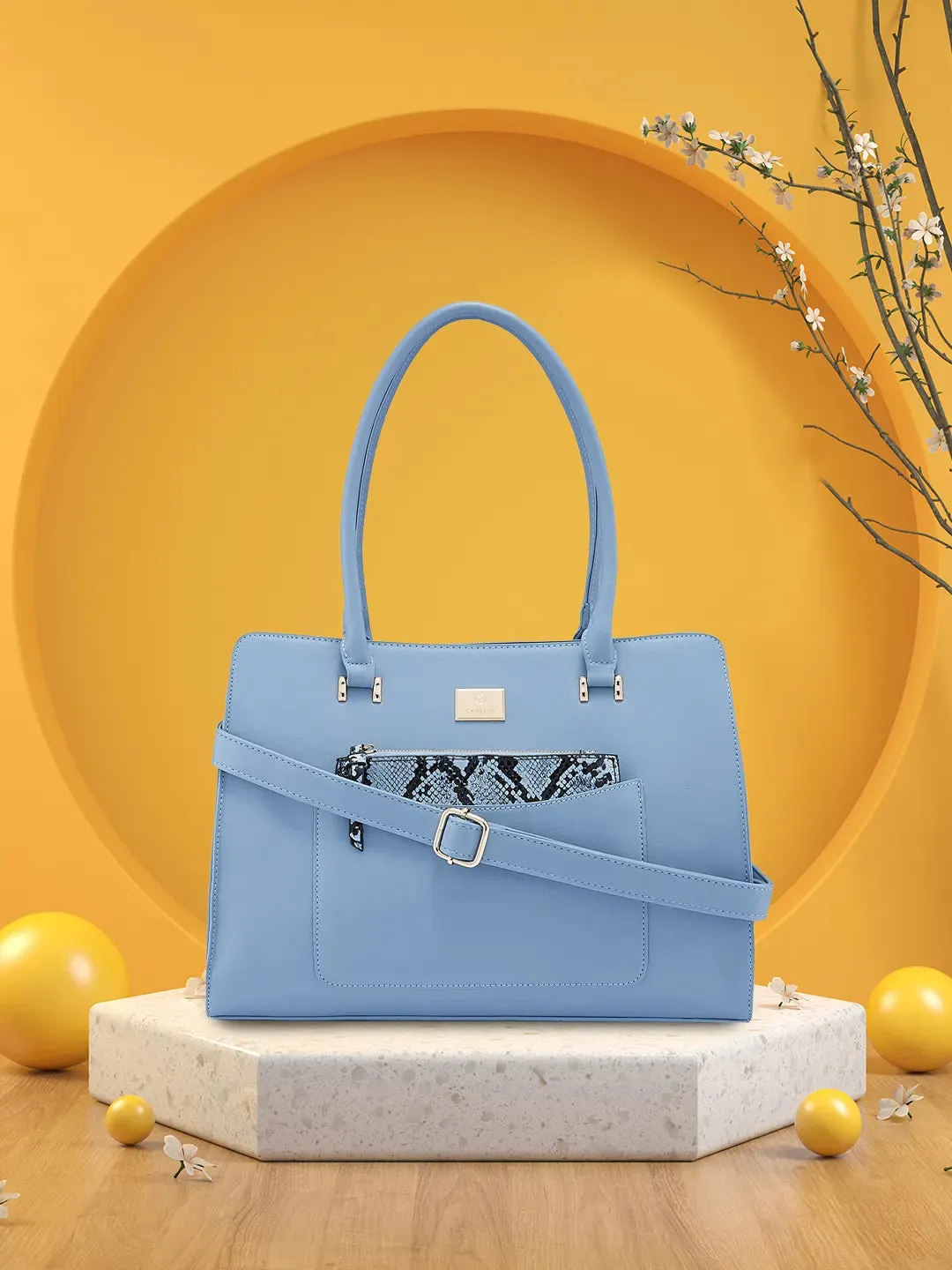 Caprese Ellis Satchel Large Blue