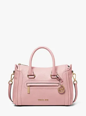 Carine Medium Pebbled Leather Satchel