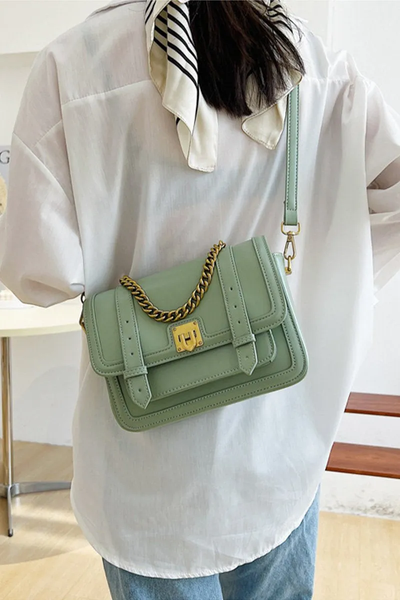 CHAIN POINT SATCHEL CROSS BODY BAG