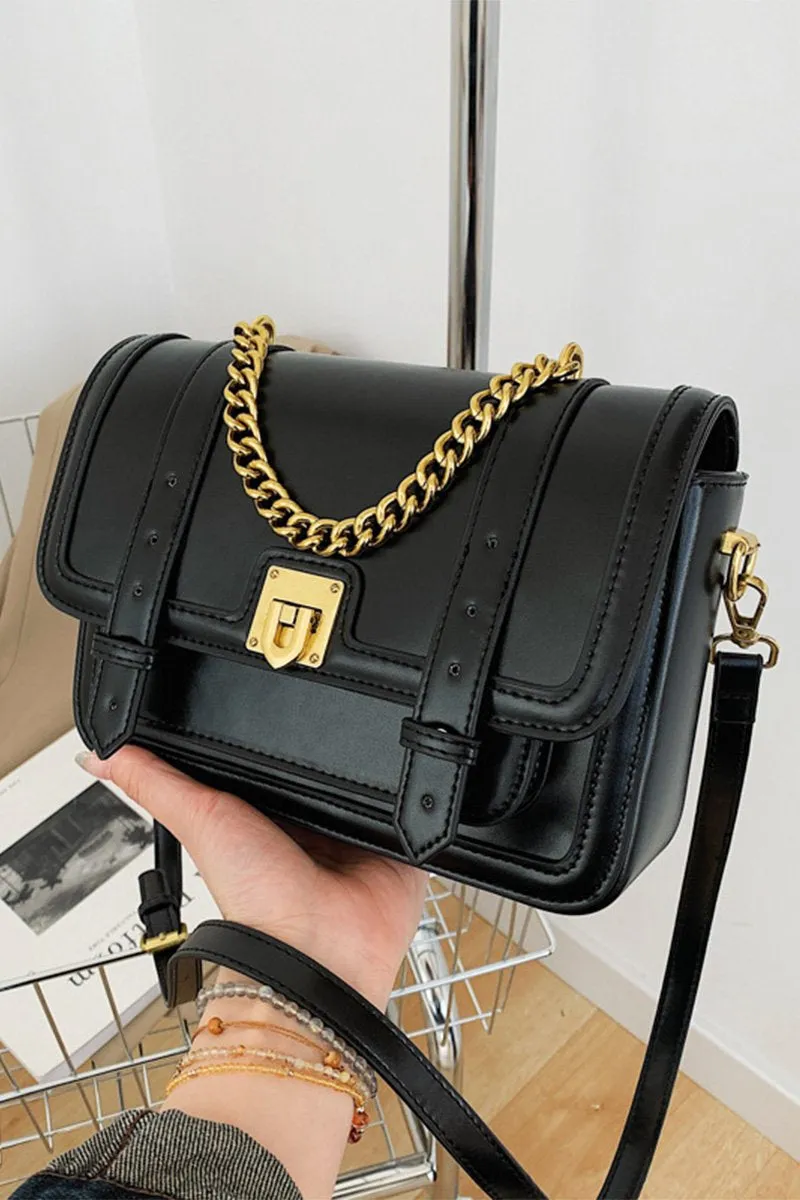 CHAIN POINT SATCHEL CROSS BODY BAG