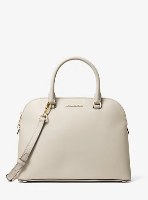 Cindy Large Leather Dome Satchel