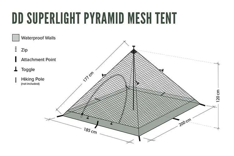 DD SuperLight - Pyramid - Mesh Tent