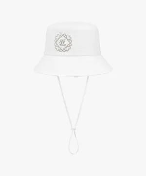 FAIRLIAR Seersucker Bucket Hat - White