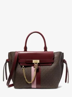 Hamilton Legacy Large Logo Stripe Belted Satchel