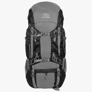 Highlander Discovery 85L Rucksack, Black - Spacious Hiking Backpack