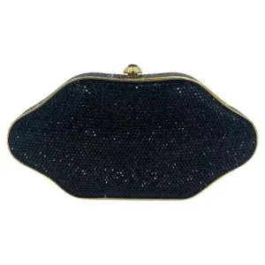 Judith Leiber Black Crystal Large Minaudiere