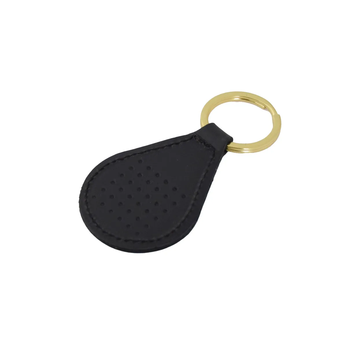 Key Fob | BLACK W/ BRASS RING