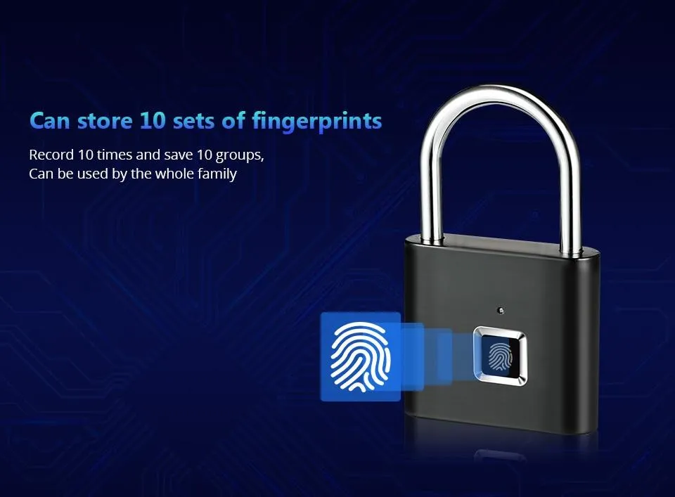 Keyless USB Charging Fingerprint Lock