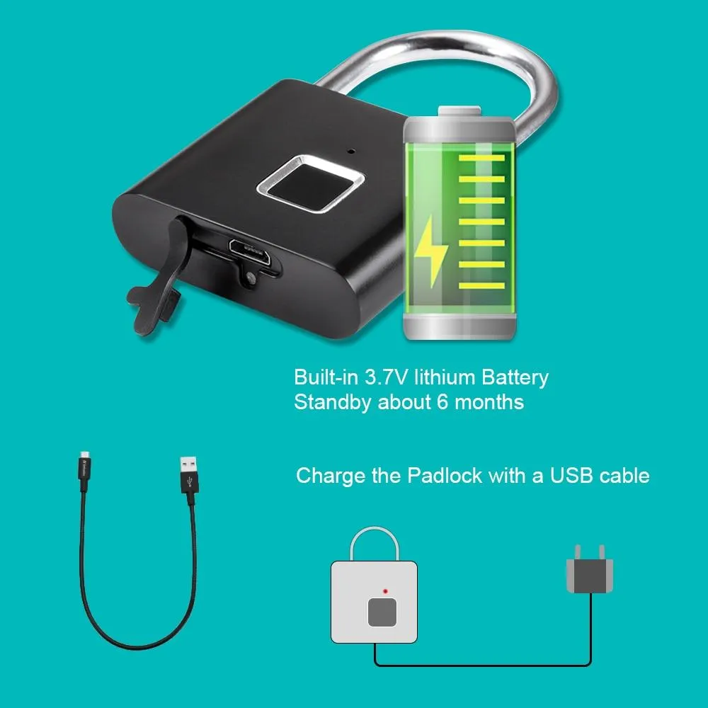 Keyless USB Charging Fingerprint Lock