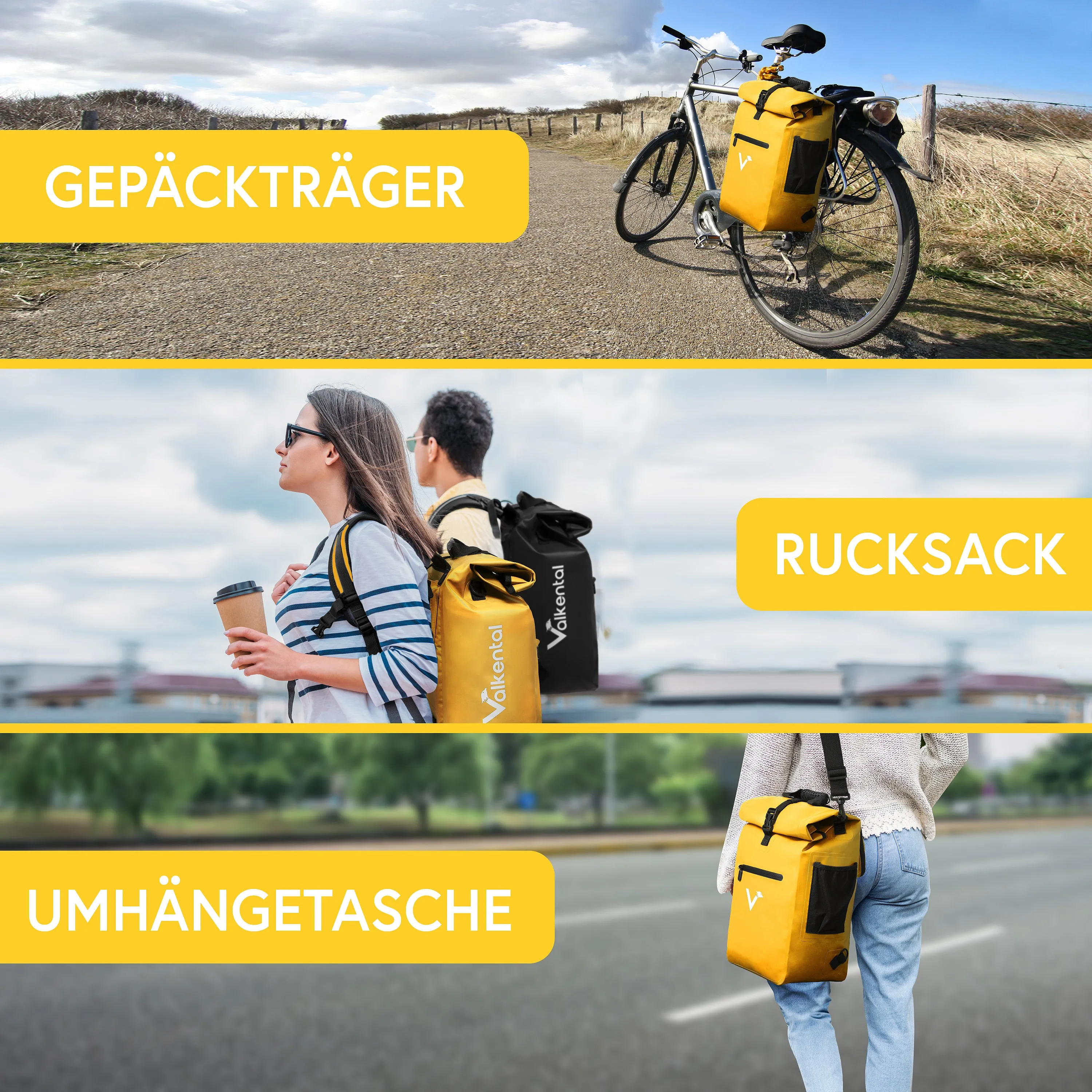 ValkOne 3in1 Fahrradtasche - perfekt für deinen Alltag!