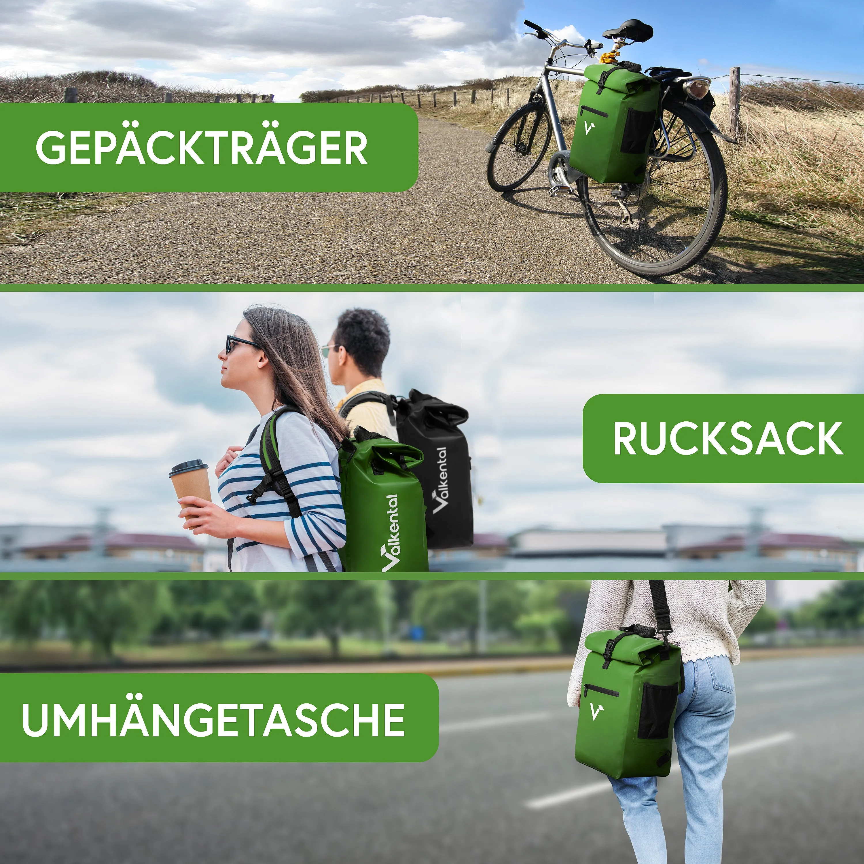 ValkOne 3in1 Fahrradtasche - perfekt für deinen Alltag!