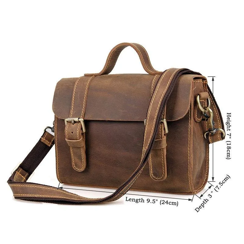 Vintage Style Brown Leather Satchel Bag, Handcrafted Leather Shoulder and Hand Bag, Messenger Bag, Cross Body Leather Bags